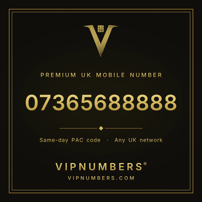 07365688888 premium UK mobile number from VIP Numbers