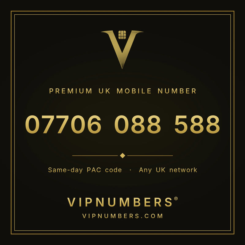 07706 088 588 premium UK mobile number from VIP Numbers