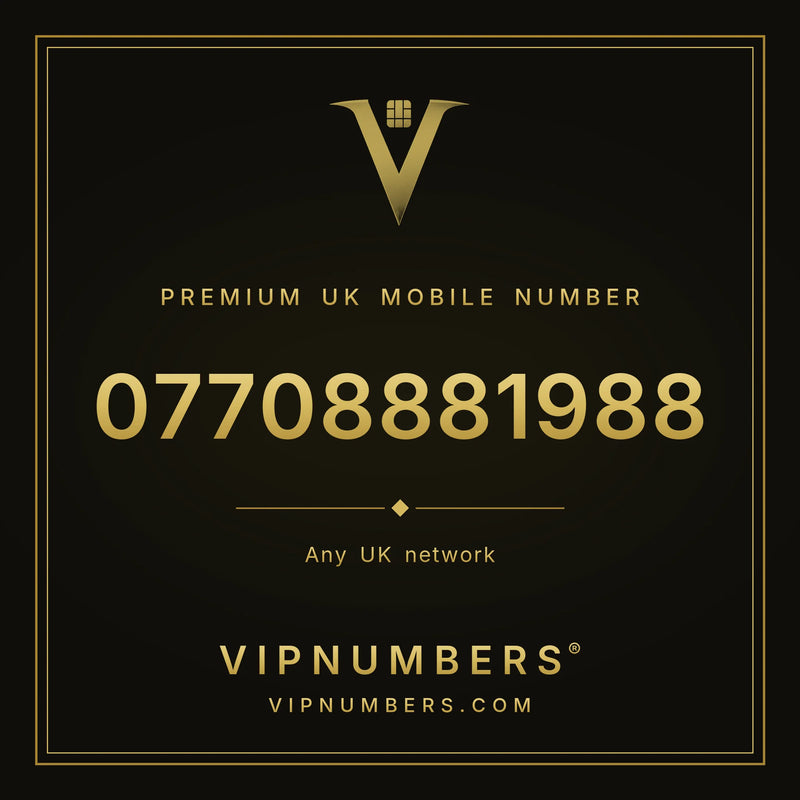 07708881988 premium UK mobile number from VIP Numbers
