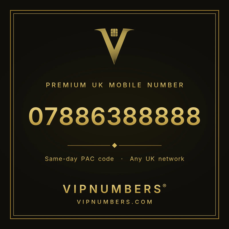 07886388888 premium UK mobile number from VIP Numbers