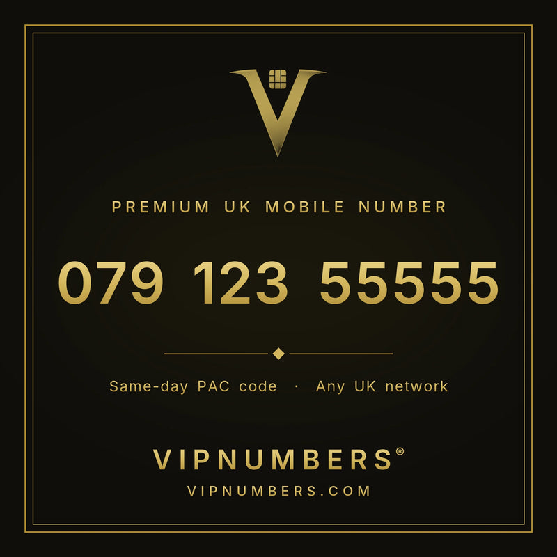 079 123 55555 premium UK mobile number from VIP Numbers